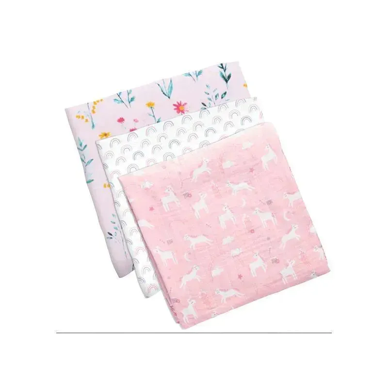 Stephen Joseph - Muslin Blanket Set 3Pk, Unicorn