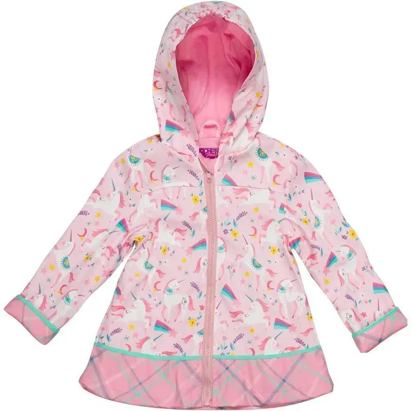 Stephen Joseph - Raincoat, Pink Unicorn (Size 6/6X)