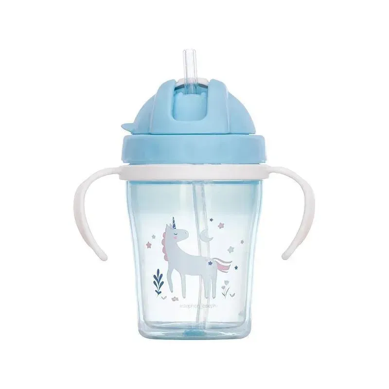 Stephen Joseph Sippy Cups For Toddlers With Straw, Unicorn