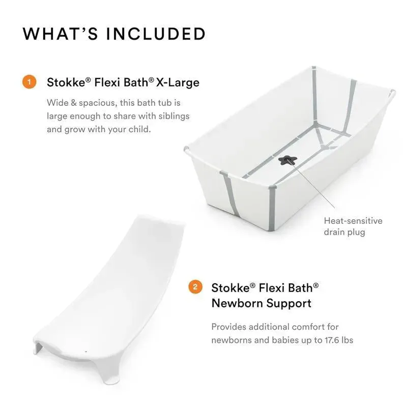 Stokke - Flexi Bath Tub X-Large Bundle White - Image 4