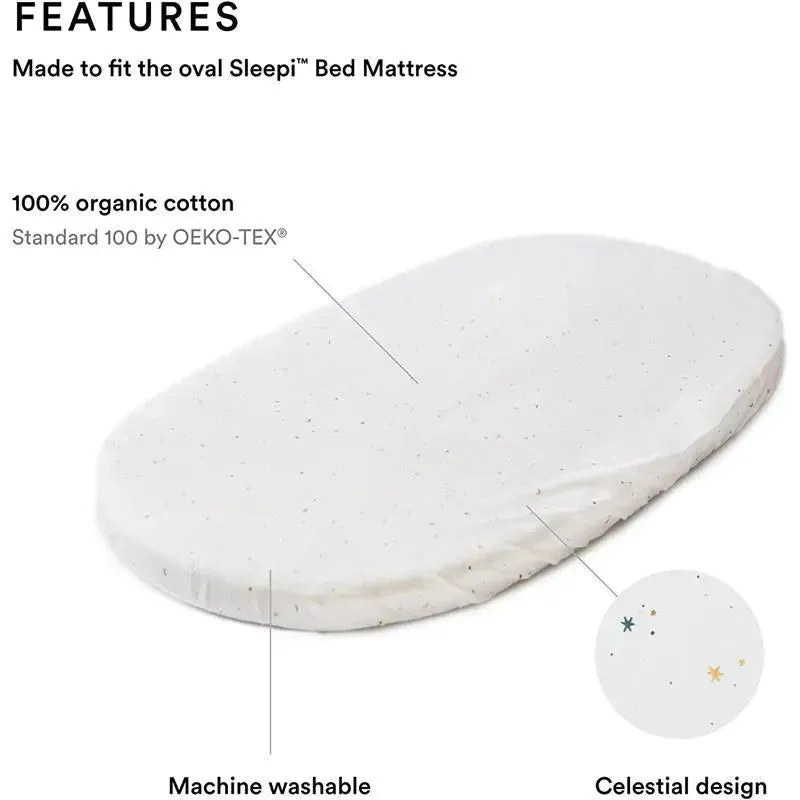 Stokke - Sleepi Fitted Sheet by Pehr, Celestial - Image 2