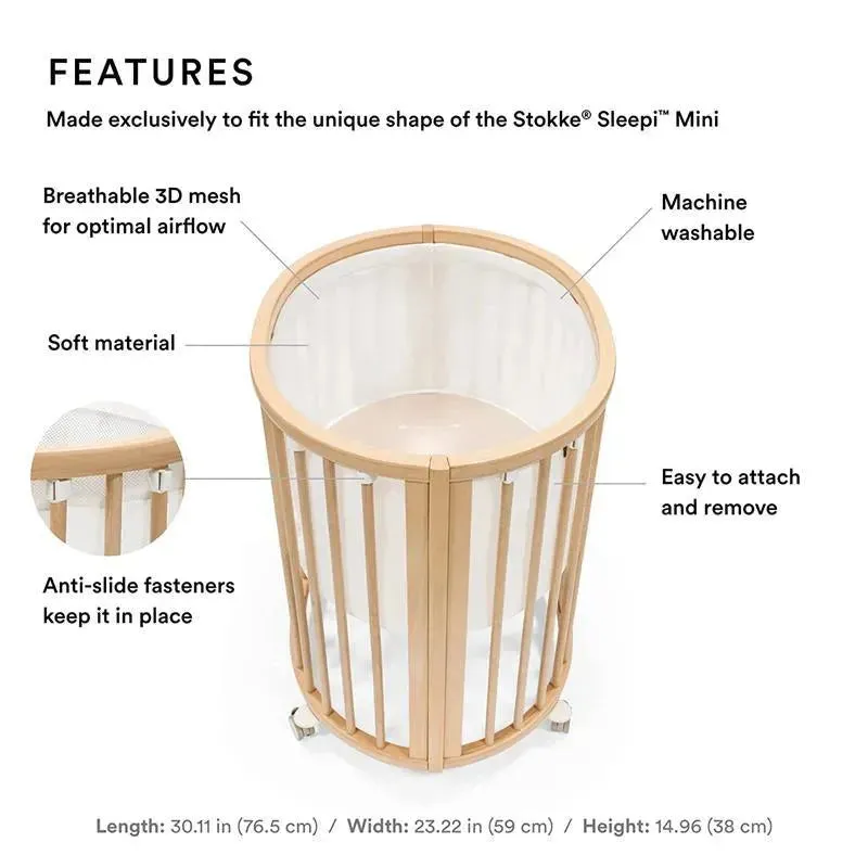 Stokke - Sleepi Mini Mesh Liner, White - Image 2