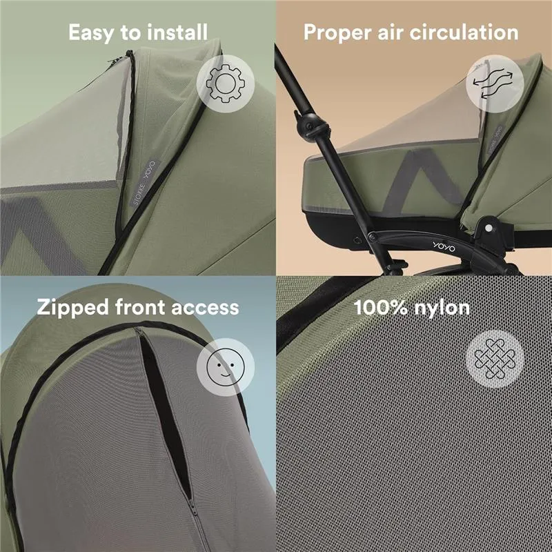 Stokke - Yoyo® Newborn Shell Mosquito Net, Black - Image 3
