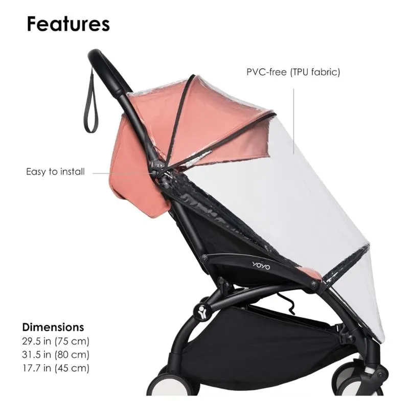 Stokke - Yoyo 6+ Rain Cover, Black - Image 3