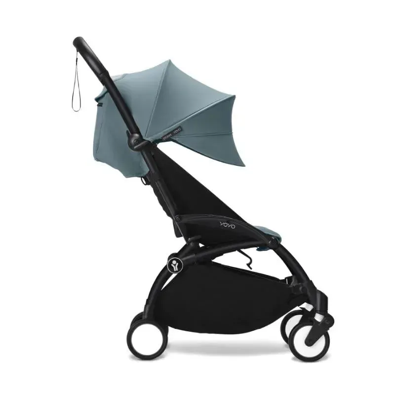 Stokke - Yoyo³ Stroller Black Frame Bundle 6+, Aqua - Image 3
