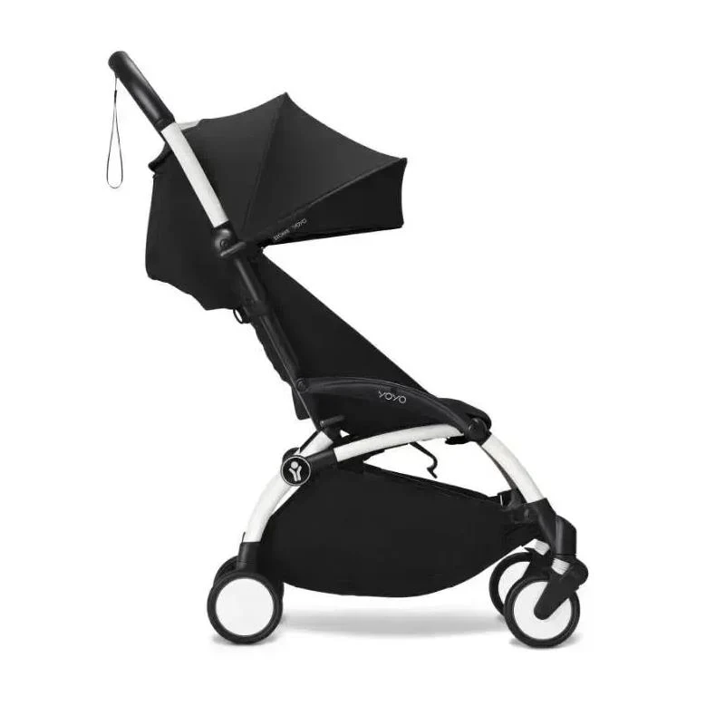 Stokke - Yoyo³ Stroller Bundle, Black And White Frame | Black 6+ Color Pack | Black Newborn Pack - Image 5