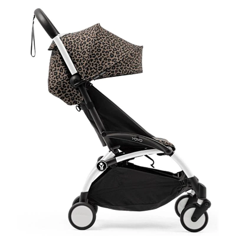 Stokke - Yoyo³ Stroller Bundle, Black And White Frame & Leopard 6+ Color Pack - Image 3