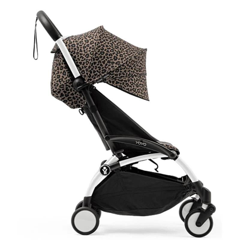 Stokke - Yoyo³ Stroller Bundle, Black And White Frame & Leopard 6+ Color Pack - Image 5