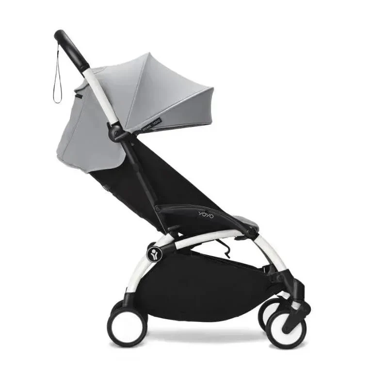 Stokke - Yoyo³ Stroller Bundle, Black And White Frame | Stone 6+ Color Pack | Stone Bassinet - Image 7