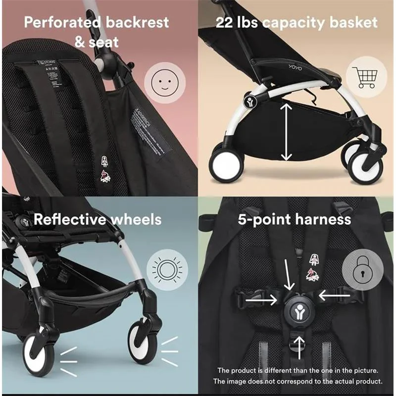 Stokke - Yoyo³ Stroller Bundle, Black And White & Toffee 6+ Color Pack - Image 3