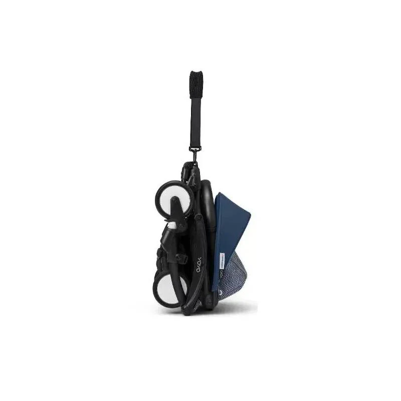 Stokke - Yoyo³ Stroller Bundle, Black Frame | 6+ Air France Color Pack | Navy Bassinet - Image 4
