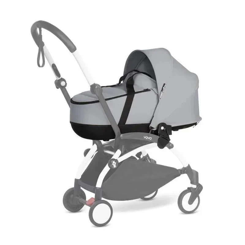 Stokke - Yoyo³ Stroller Bundle, Black Frame | Stone 6+ Color Pack | Stone Bassinet - Image 4