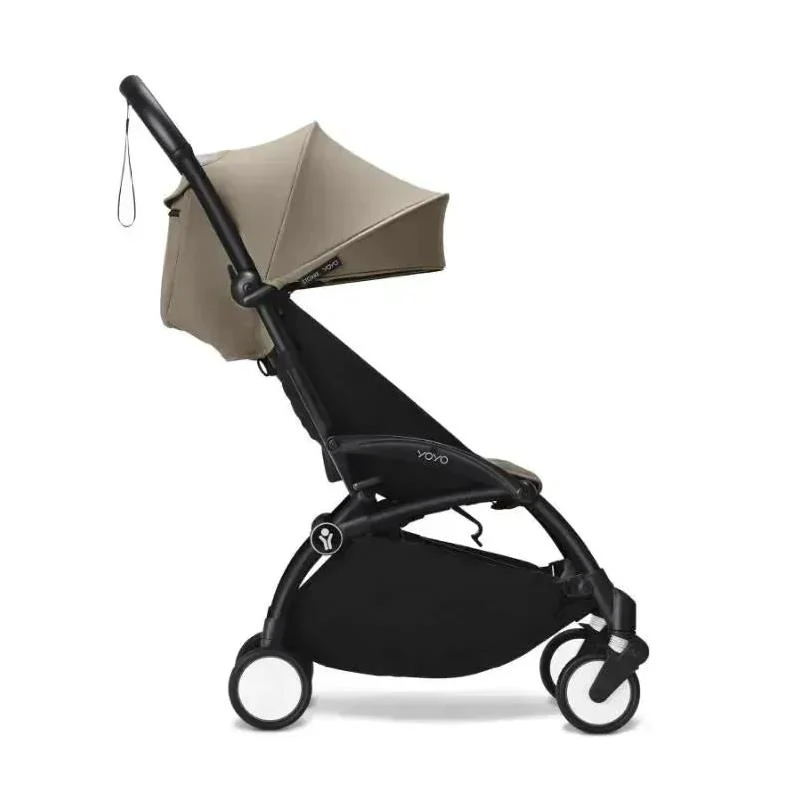 Stokke - Yoyo³ Stroller Bundle, Black Frame | Taupe 6+ Color Pack | Taupe Newborn Pack - Image 4