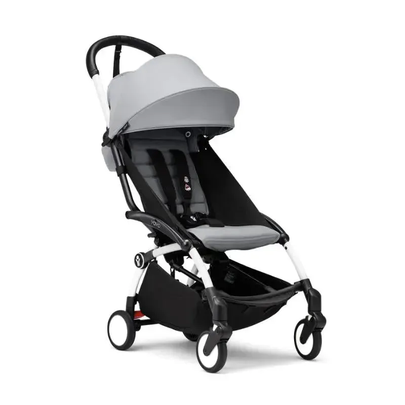 Stokke - Yoyo³ Stroller White Bundle 6+, Stone - Image 7