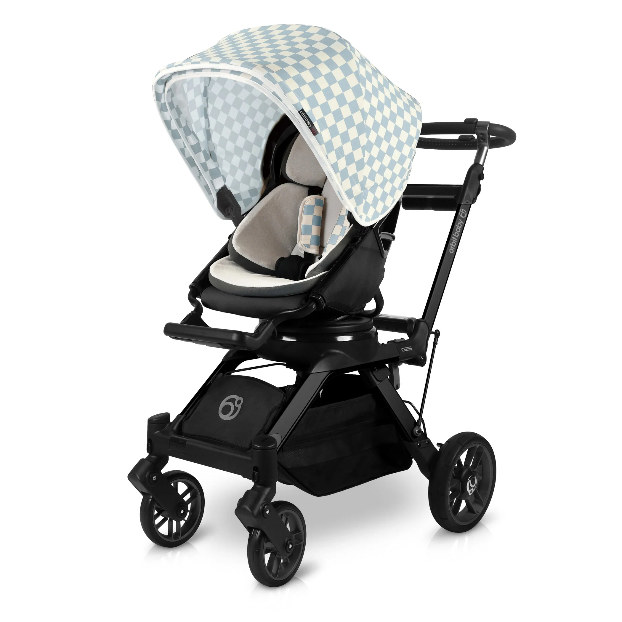 Stroller Canopy in Checkered Surf Spray - Image 2