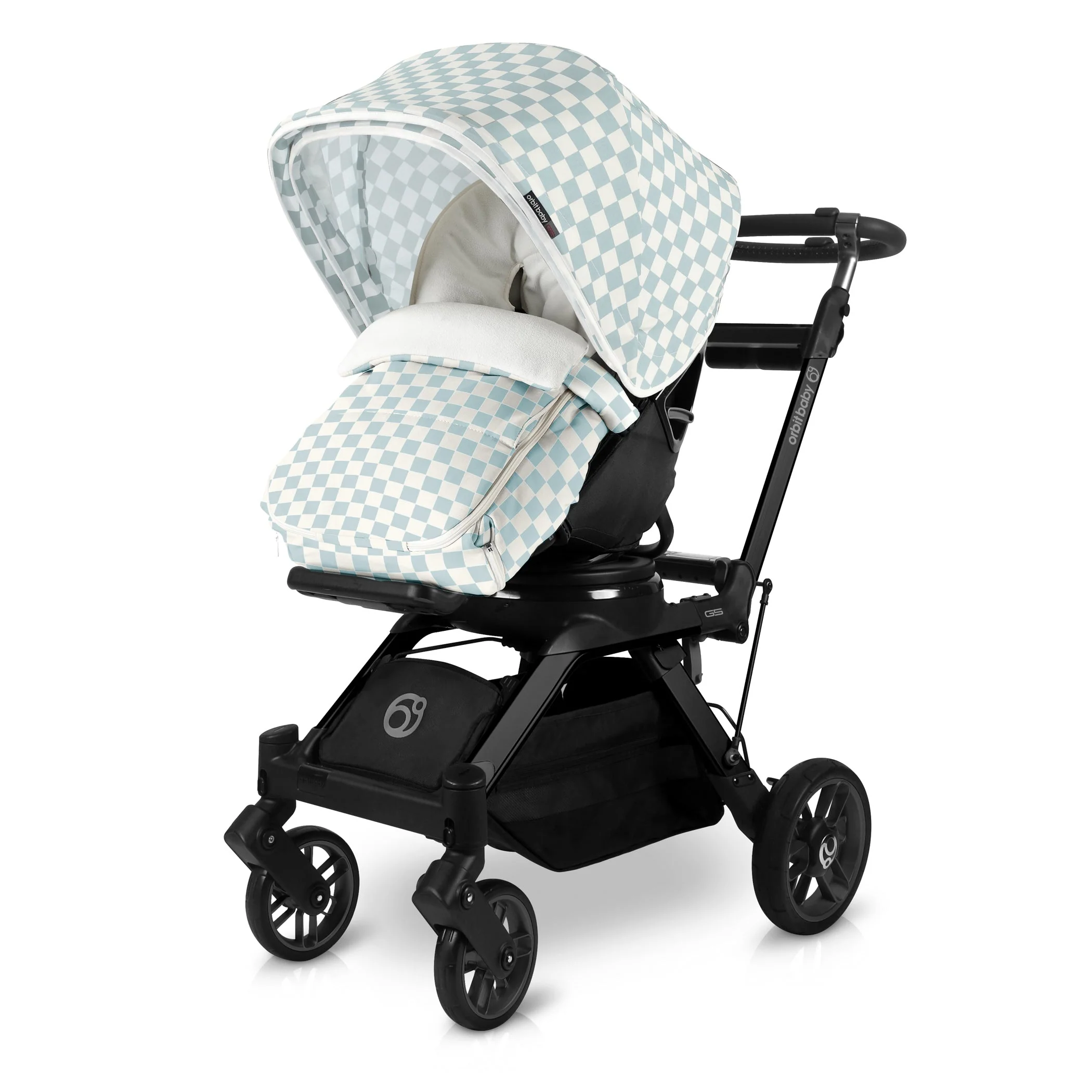 Stroller Footmuff in Checkered Surf Spray - Image 3
