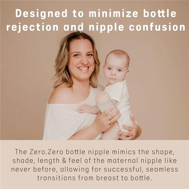 Suavinex 2Pk Zero.Zero™ Medium Flow Asymmetrical Nipple, Fair, 3M+ - Image 4