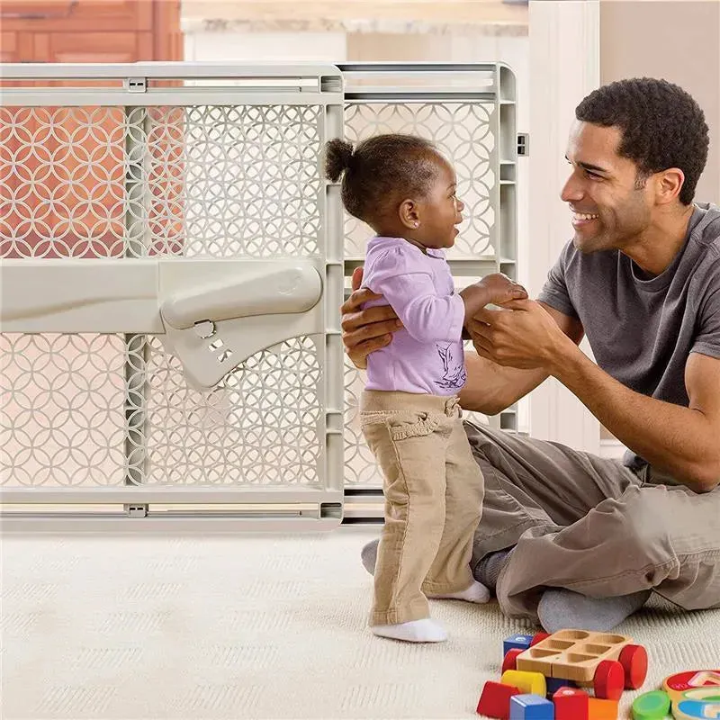 Summer Indoor & Outdoor Multi Function Walk-Thru Baby Gate - Beige - Image 3