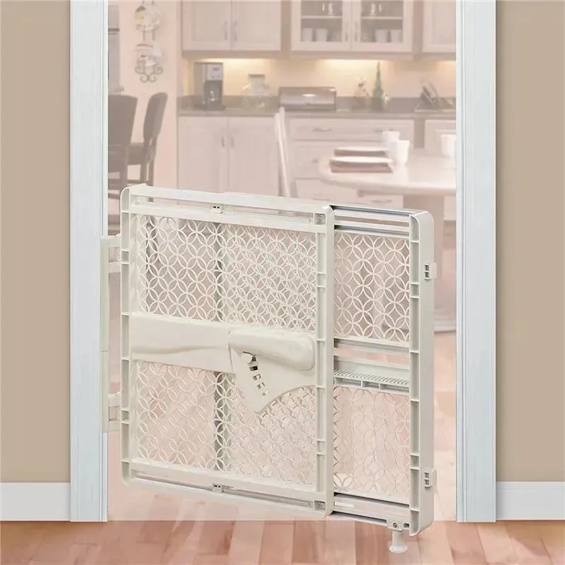Summer Indoor & Outdoor Multi Function Walk-Thru Baby Gate - Beige - Image 4