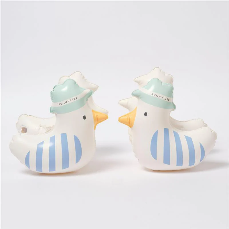 Sunnylife - Kids Inflatable Arm Bands Sid The Seagull Blue Stripe - Image 2