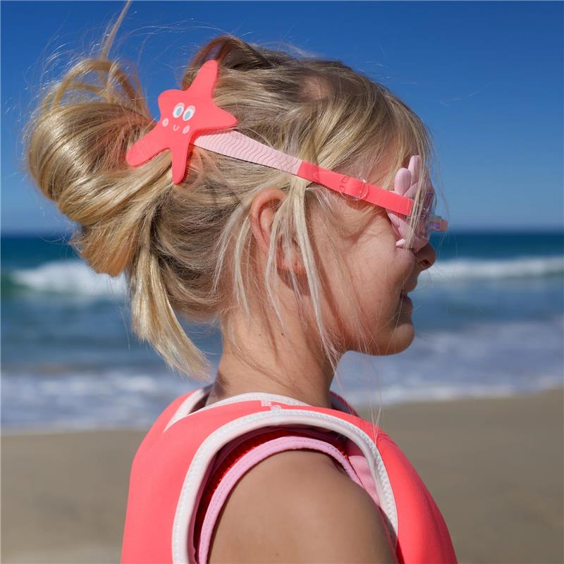 Sunnylife - Melody The Mermaid Mini Swim Goggles Neon Strawberry - Image 2