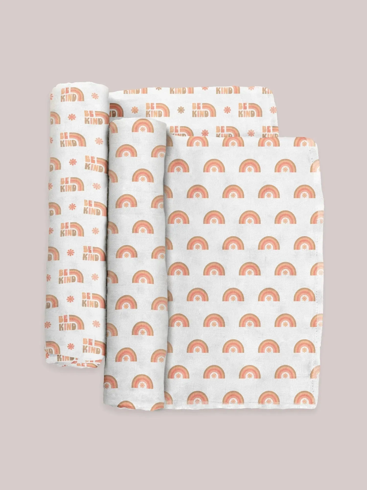 Swaddle Blanket Set - Be Kind Rainbows - Image 3