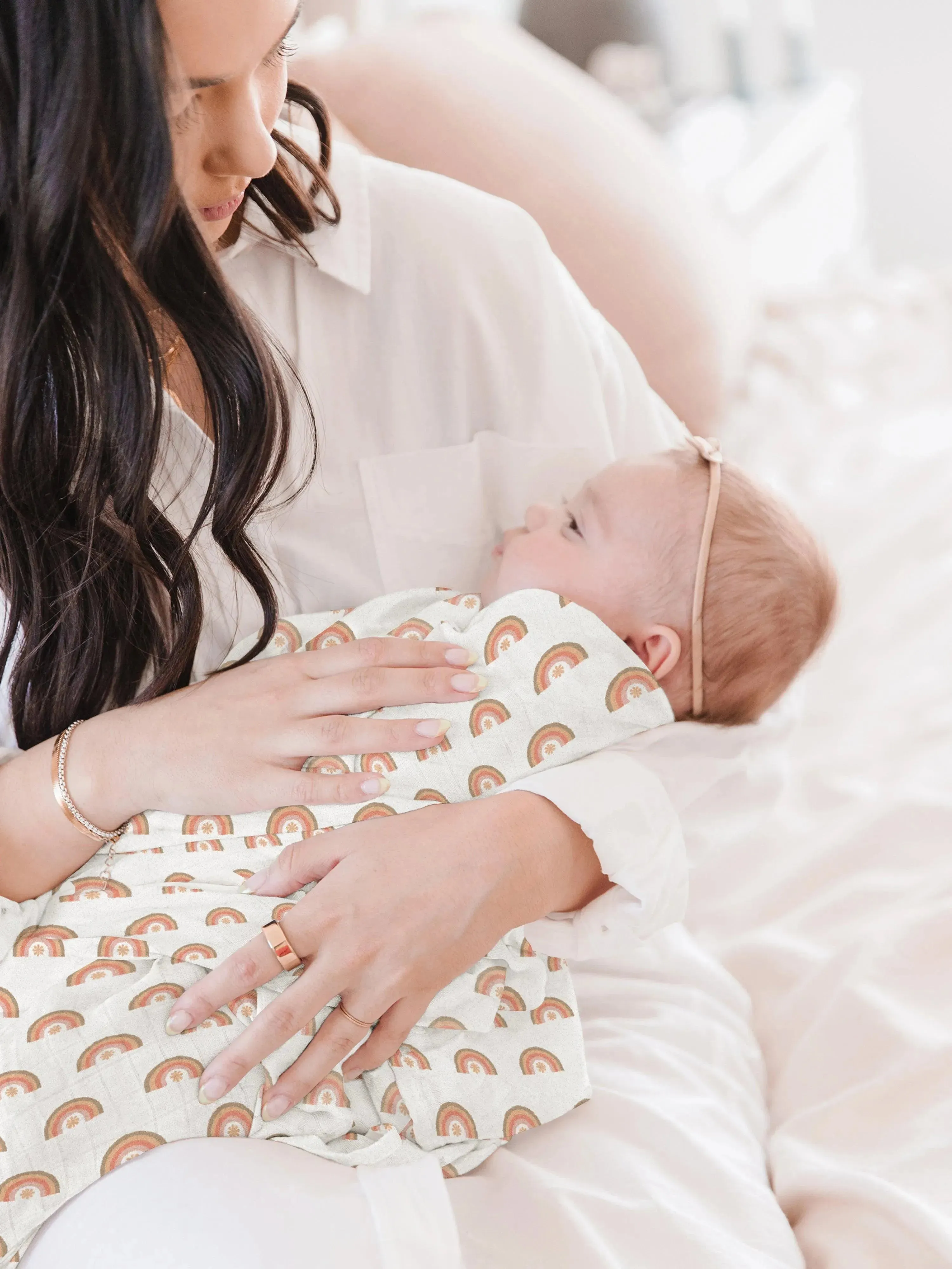 Swaddle Blanket Set - Be Kind Rainbows - Image 4