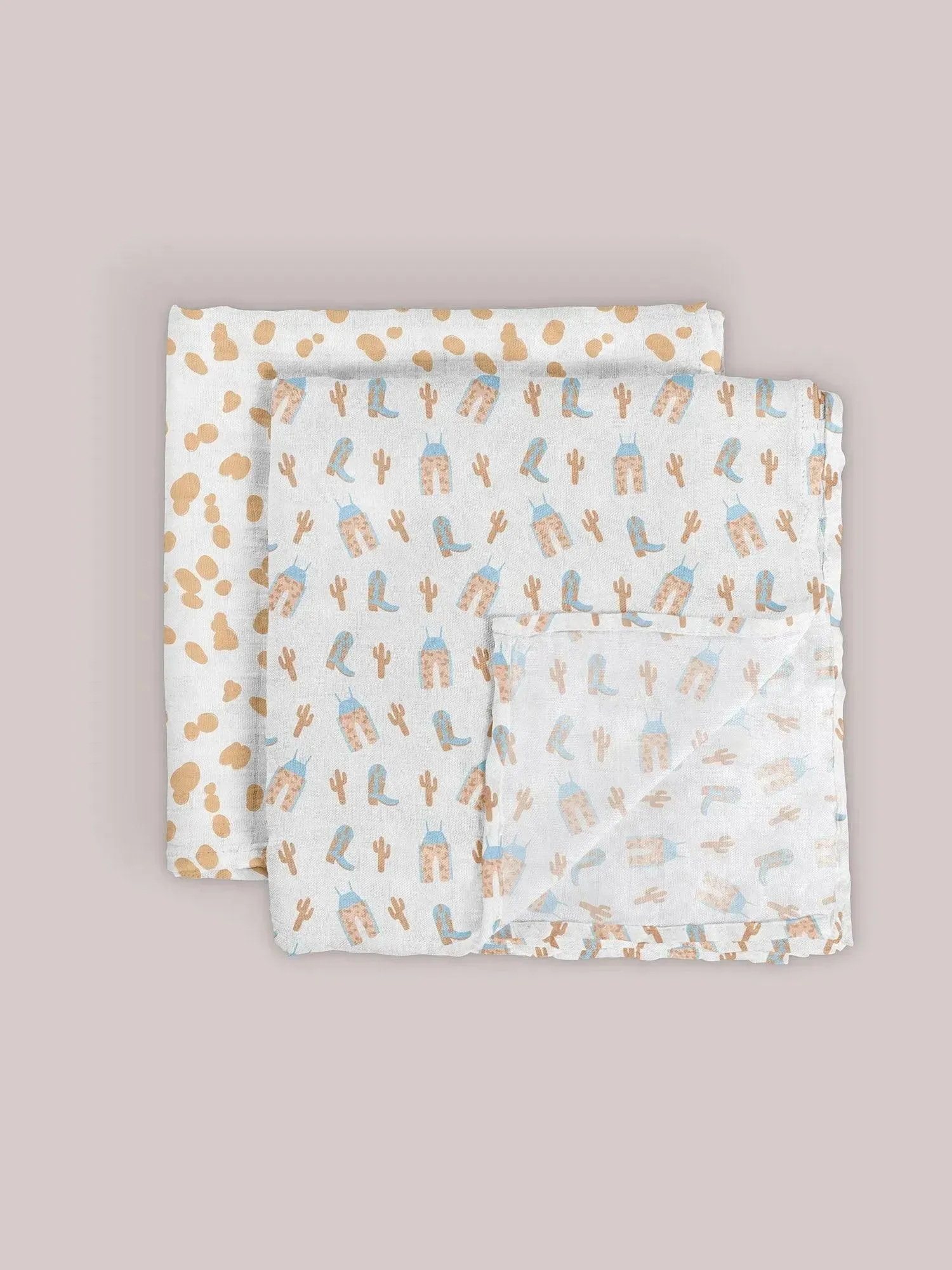 Swaddle Blanket Set - Howdy Partner Blue - Image 2