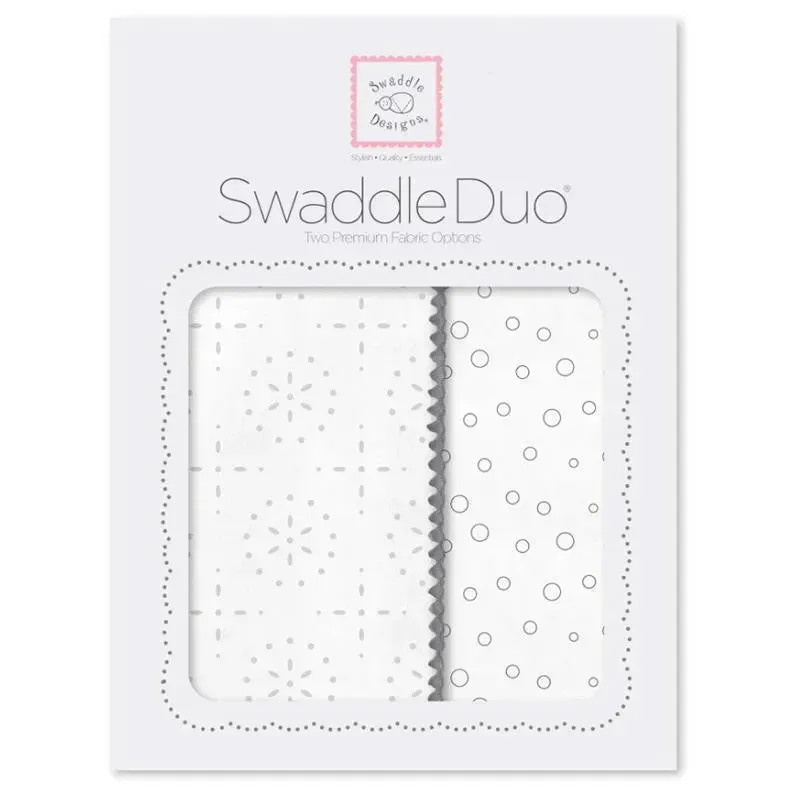 Swaddle Designs - 2Pk Swaddleduo, Sterling Sparklers & Bubble Dots