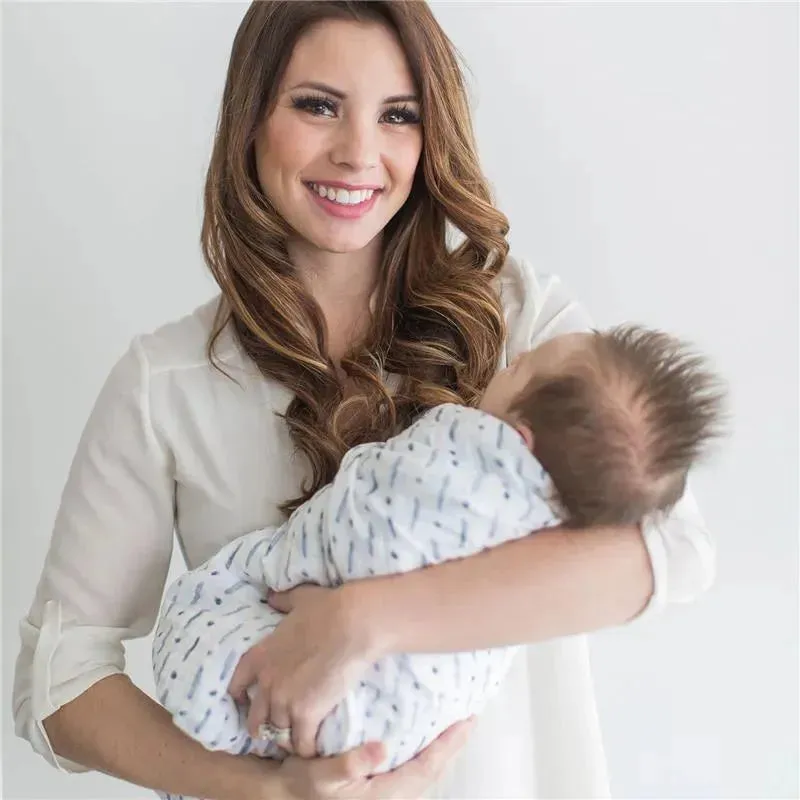 Swaddle Designs - 3Pk Muslin Swaddle Blankets, Indigo Denim - Image 3