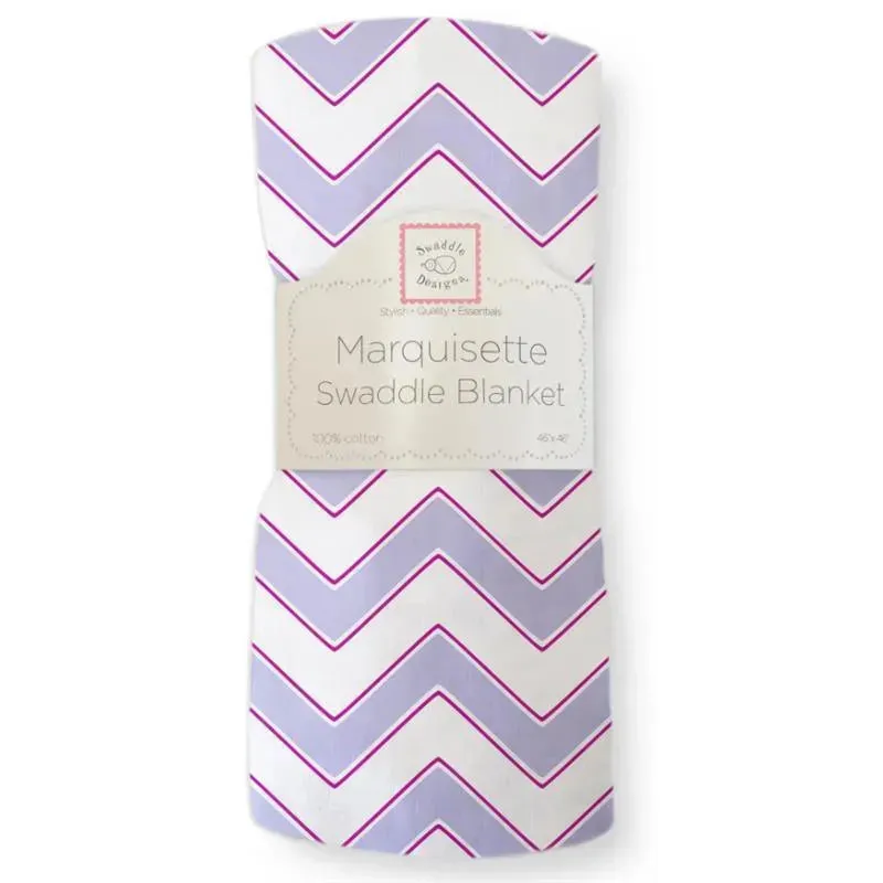 Swaddle Designs - Lavender Chevron Marquisette Swaddle Blanket