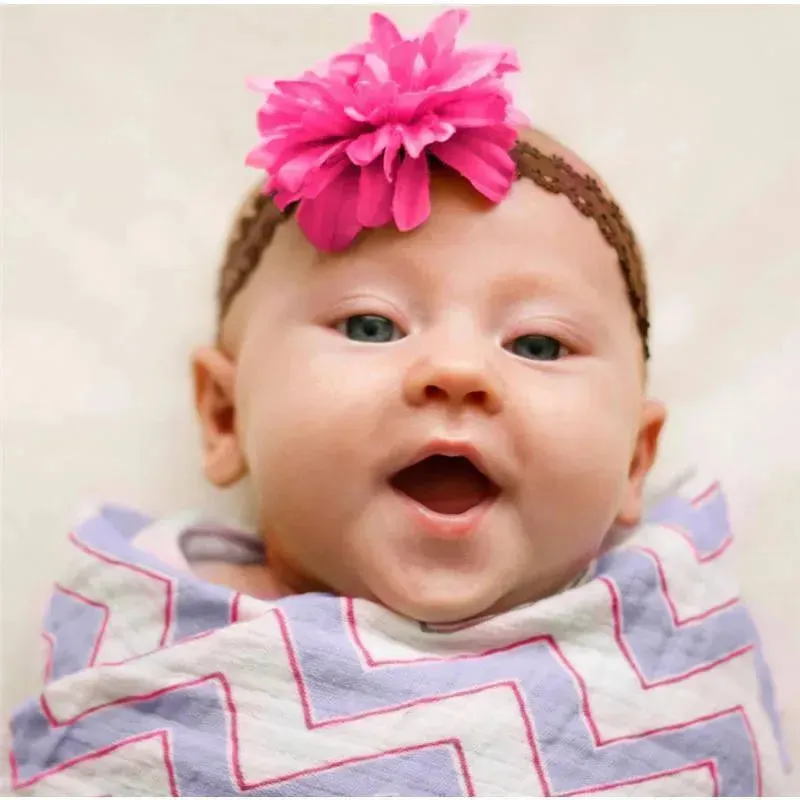 Swaddle Designs - Lavender Chevron Marquisette Swaddle Blanket - Image 2