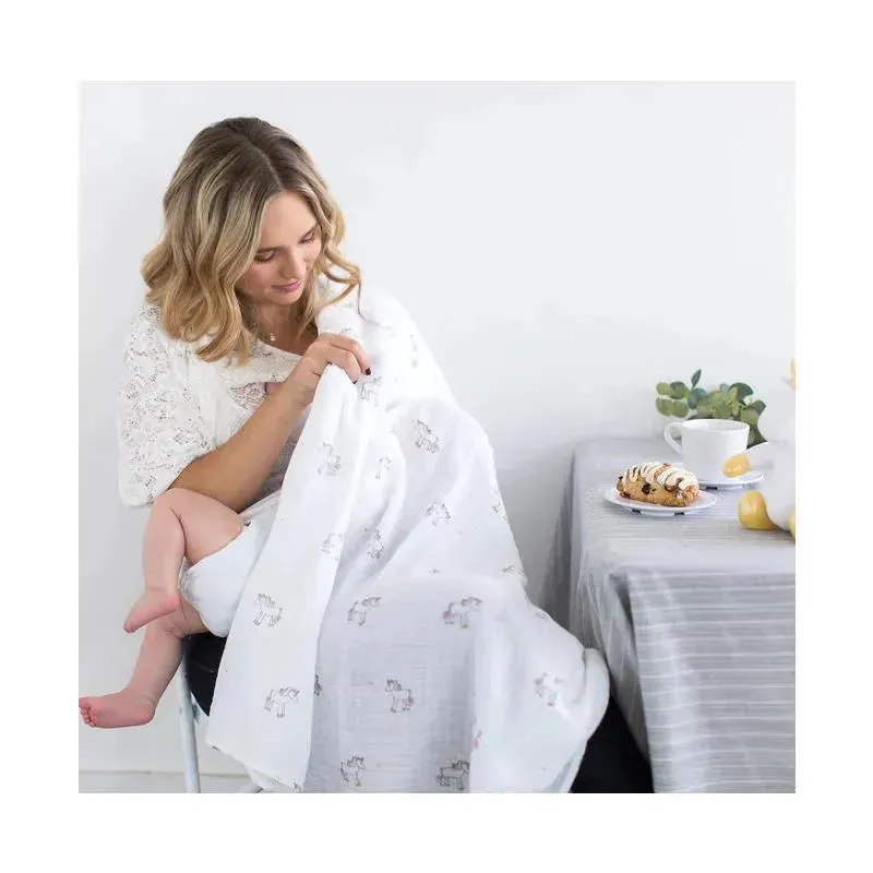 Swaddle Designs - Muslin Swaddle Blanket, Unicorn - Image 4