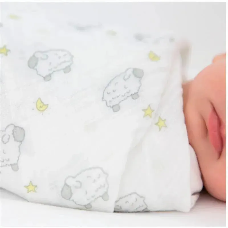 Swaddle Designs - Muslin Swaddle Blankets, Little Lambs Goodnight (Set Of 3) - Image 5