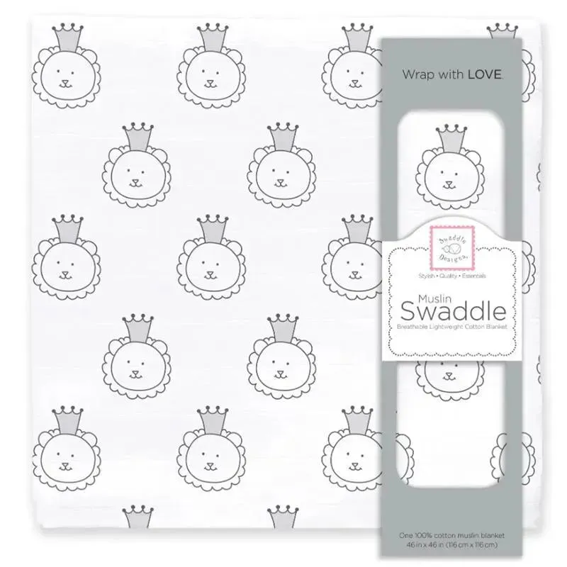 Swaddle Designs - Royal Lion Muslin Swaddle Blanket