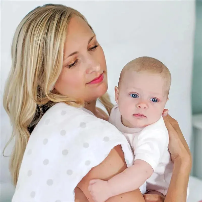 Swaddle Designs - Sterling French Dots Muslin Swaddle Blanket - Image 6