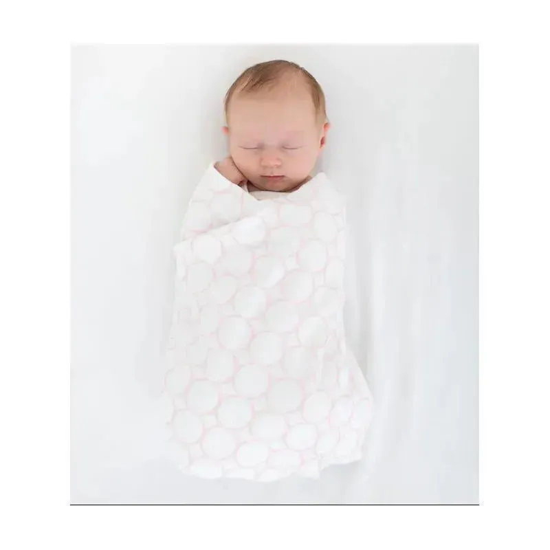 Swaddle Designs - Ultimate Swaddle Blanket, Pastel Pink & Sterling Dots - Image 3