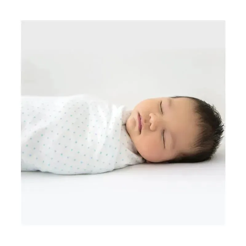 Swaddle Designs - Ultimate Swaddle Blanket, Polka Dots, Pastel Blue - Image 2