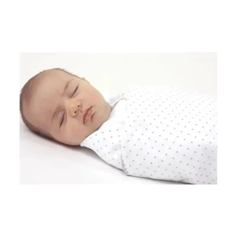 Swaddle Designs - Ultimate Swaddle Blanket, Polka Dots, Sterling - Image 2