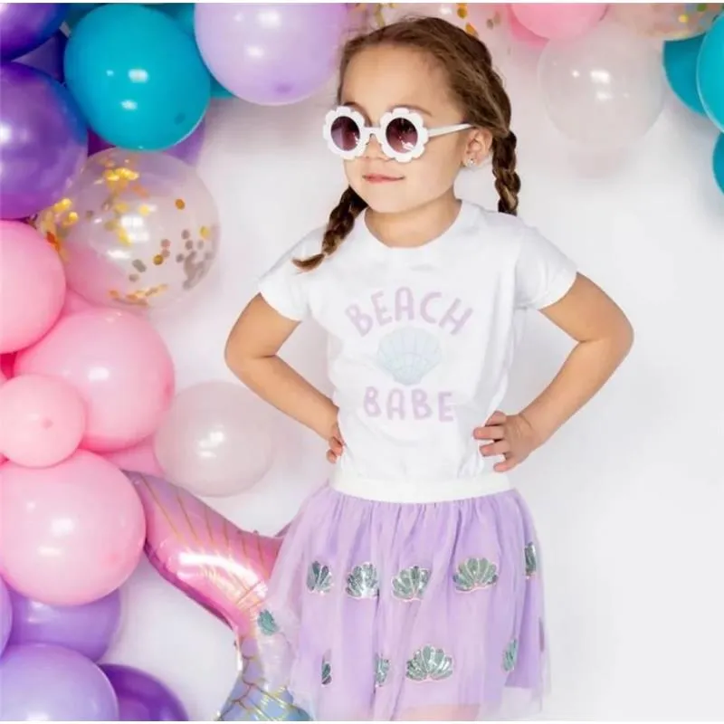 Sweet Wink - Baby Girl Seashell Tutu Dress Up Skirt - Image 3