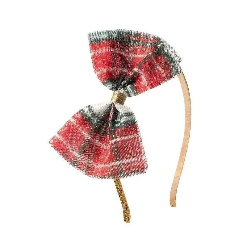 Sweet Wink - Christmas Plaid Bow Headband