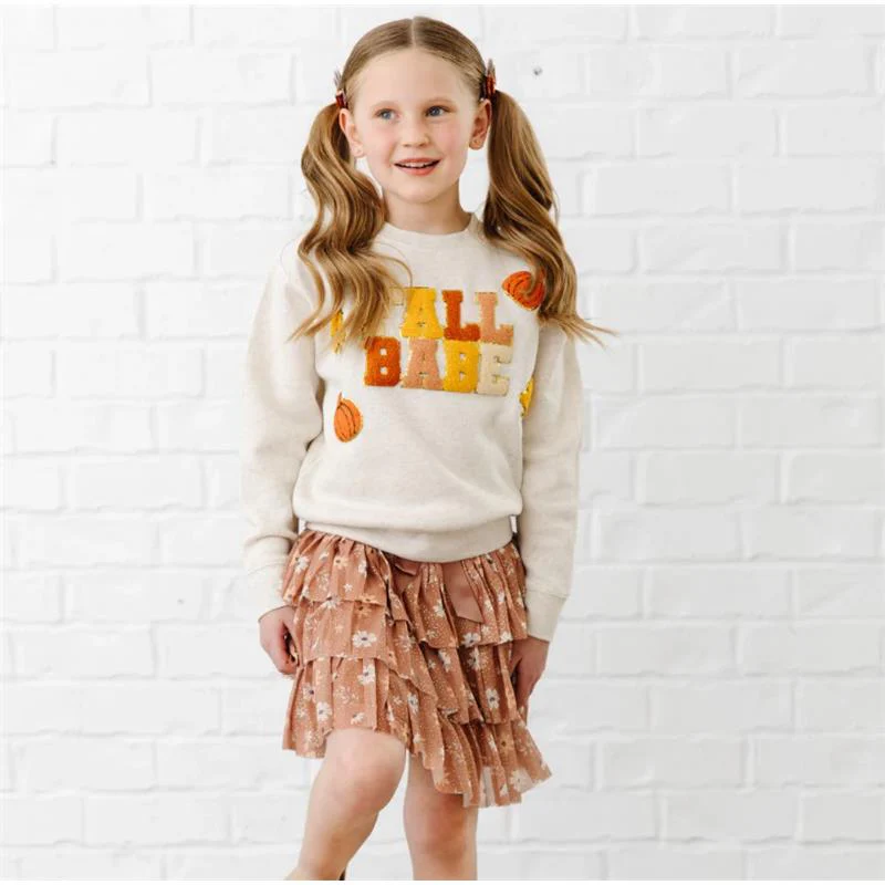 Sweet Wink - Fall Babe Fun Patch Sweatshirt - Image 2