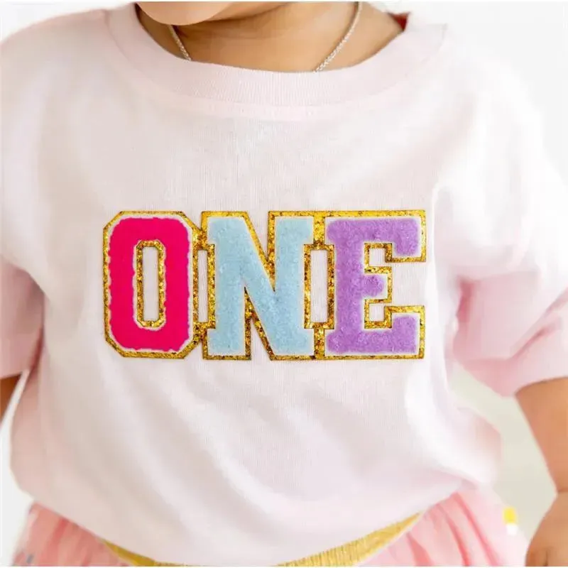 Sweet Wink - First Birthday Patch Short Sleeve T-Shirt Kids Birthday - Image 2