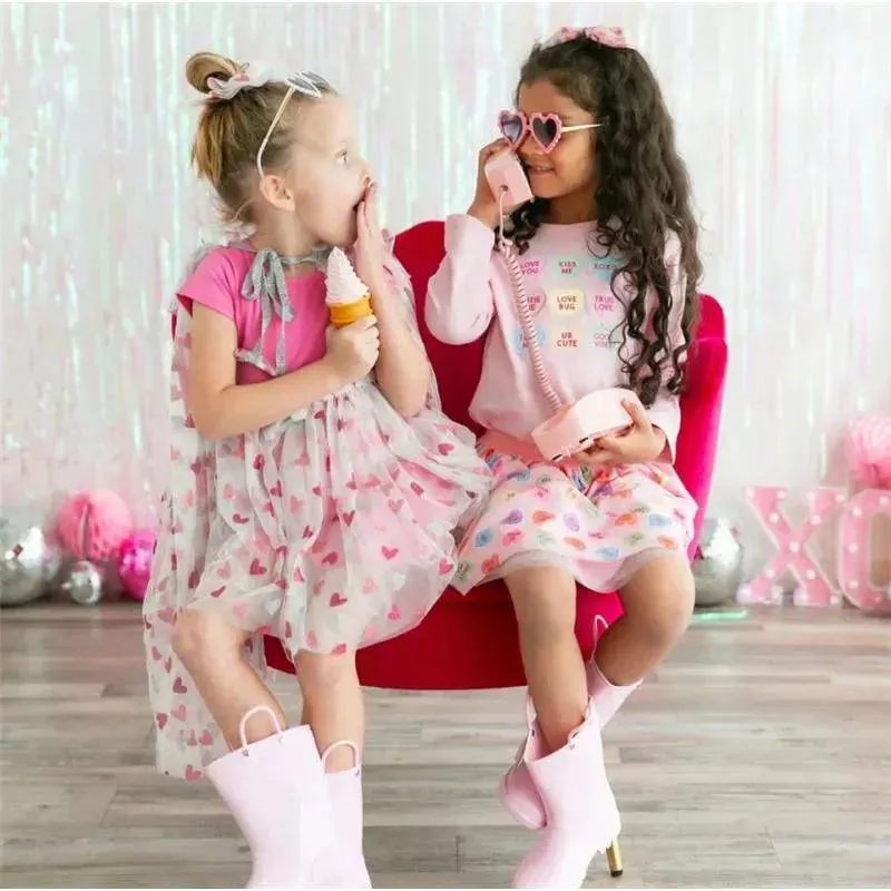 Sweet Wink - Kids Candy Hearts Valentine's Day Tutu - Image 2