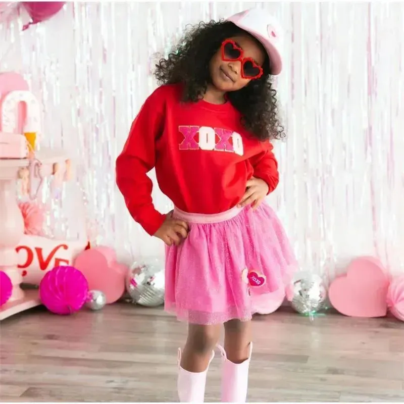 Sweet Wink - Kids Heart Patch Valentine's Day Tutu - Image 2