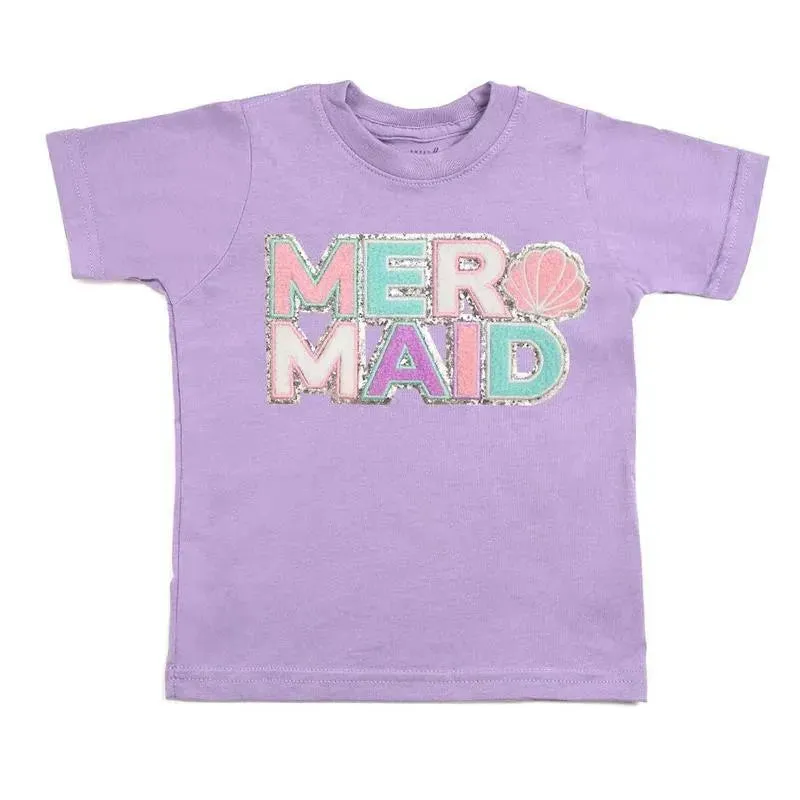 Sweet Wink - Kids Mermaid Patch Short Sleeve T-Shirt