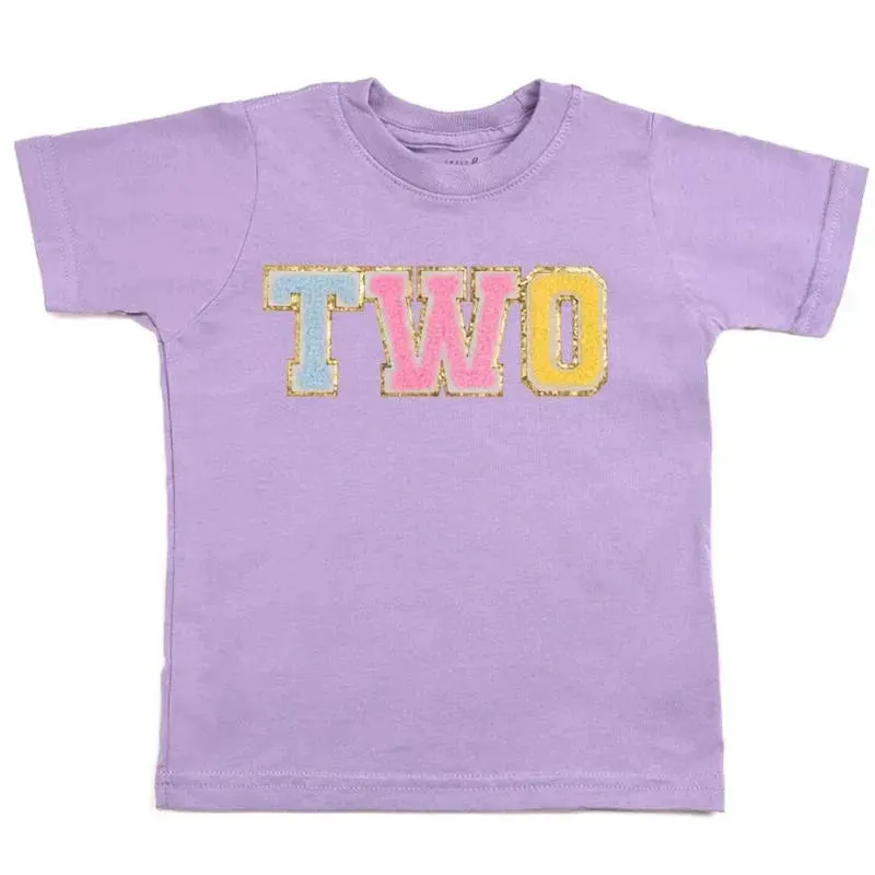 Sweet Wink - Kids Second Birthday Patch Short Sleeve T-Shirt