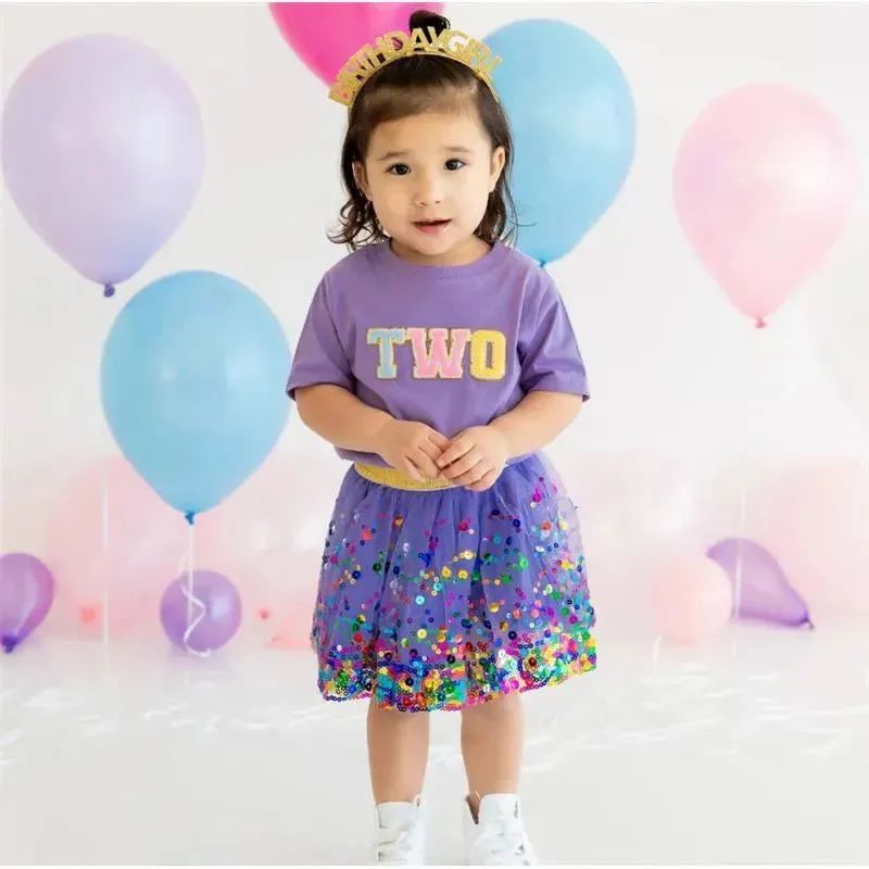 Sweet Wink - Kids Second Birthday Patch Short Sleeve T-Shirt - Image 3