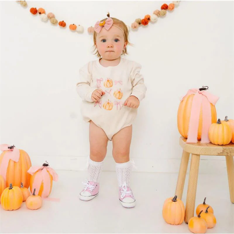 Sweet Wink - Pumpkin Tulle Bow Baby Headband - Image 2