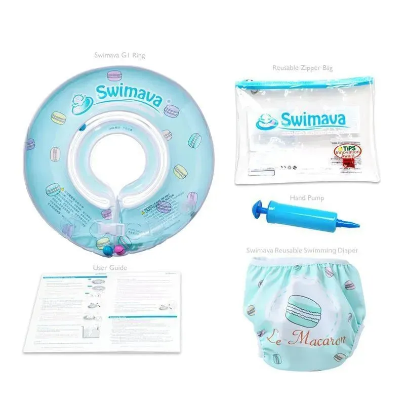Swimava Neck Float - Blue Macaron - Image 3